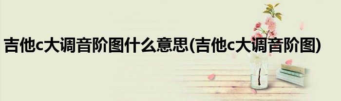 吉他c大调音阶图什么意思(吉他c大调音阶图)