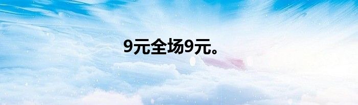 9元全场9元。