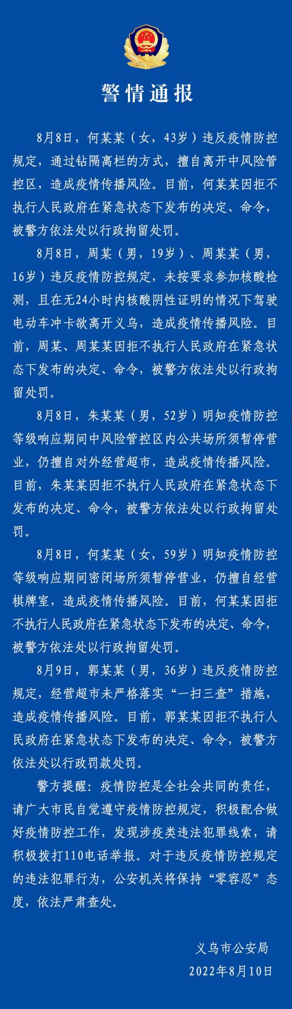 义乌凌晨通告：连续3天全域静默管理！浙江两地紧急提醒
