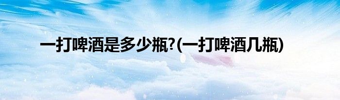 一打啤酒是多少瓶?(一打啤酒几瓶)