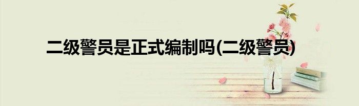 二级警员是正式编制吗(二级警员)