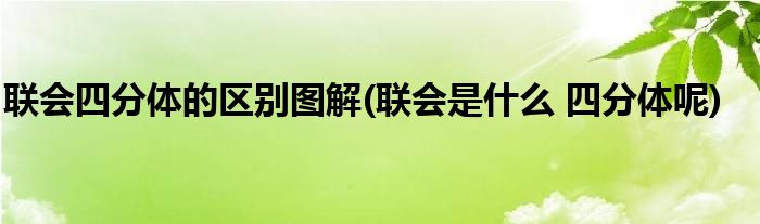 联会四分体的区别图解(联会是什么 四分体呢)