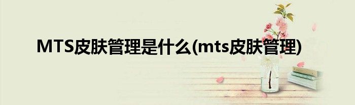 MTS皮肤管理是什么(mts皮肤管理)