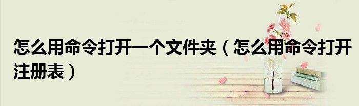 怎么用命令打开一个文件夹（怎么用命令打开注册表）