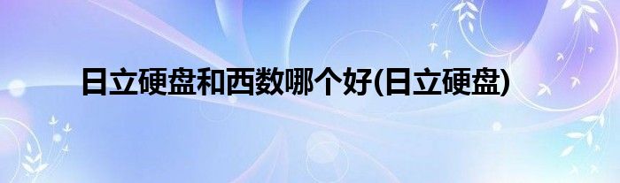 日立硬盘和西数哪个好(日立硬盘)