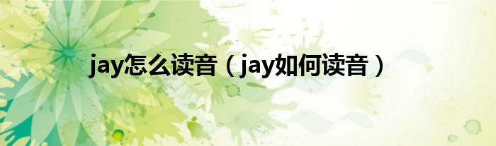 jay怎么读音（jay如何读音）