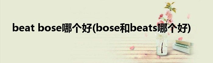 beat bose哪个好(bose和beats哪个好)