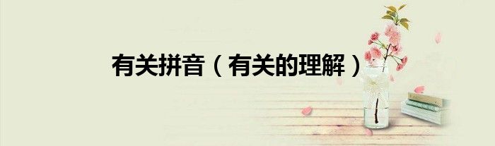 有关拼音（有关的理解）