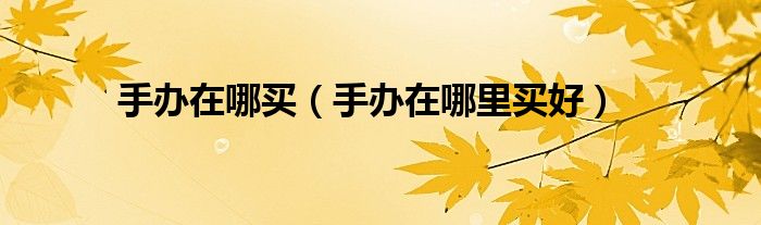 手办在哪买（手办在哪里买好）