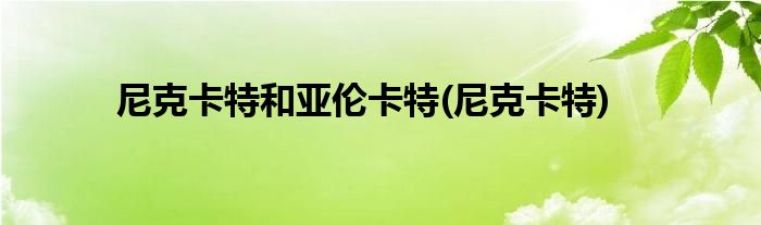 尼克卡特和亚伦卡特(尼克卡特)