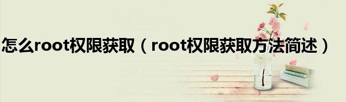 怎么root权限获取（root权限获取方法简述）