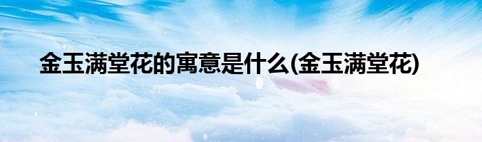 金玉满堂花的寓意是什么(金玉满堂花)