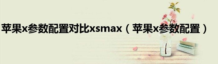 苹果x参数配置对比xsmax（苹果x参数配置）