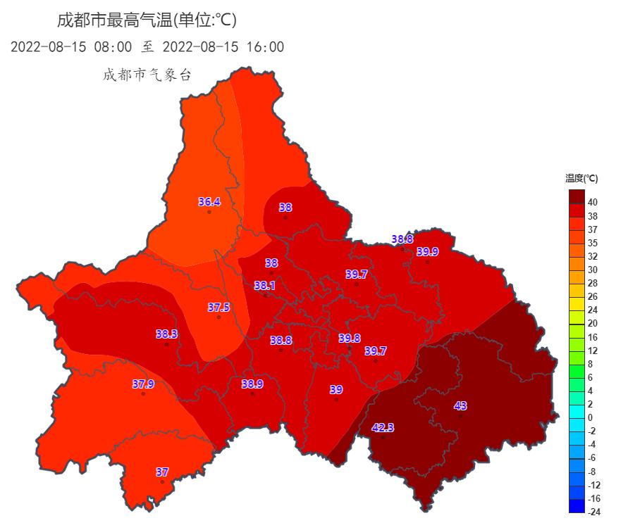 43℃！成都这里气温创有气象记录以来新高！
