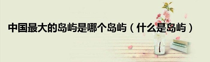 中国更大的岛屿是哪个岛屿（什么是岛屿）