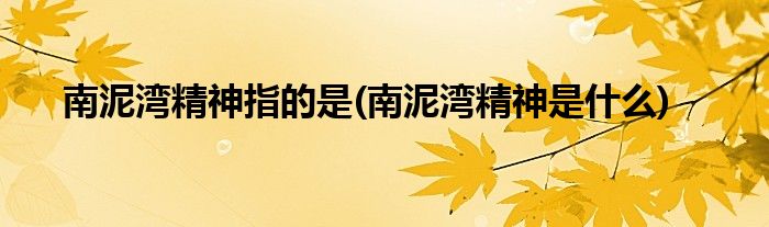 南泥湾精神指的是(南泥湾精神是什么)