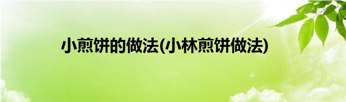 小煎饼的做法(小林煎饼做法)