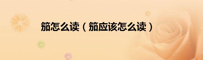 笳怎么读（笳应该怎么读）