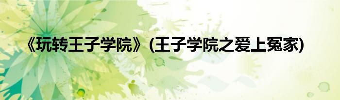 《玩转王子学院》(王子学院之爱上冤家)