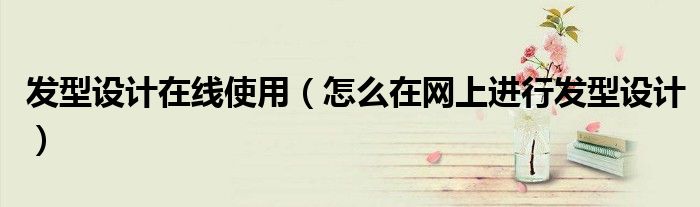 发型设计在线使用（怎么在网上进行发型设计）