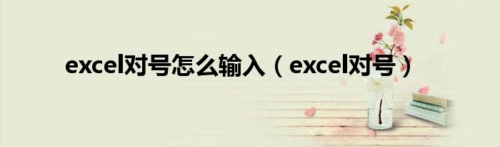 excel对号怎么输入（excel对号）