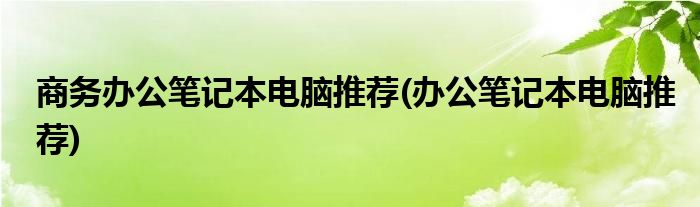 商务办公笔记本电脑推荐(办公笔记本电脑推荐)