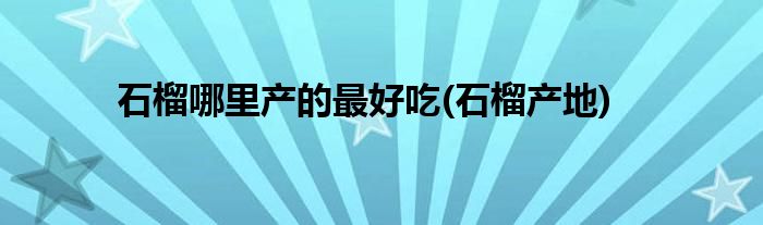 石榴哪里产的更好吃(石榴产地)