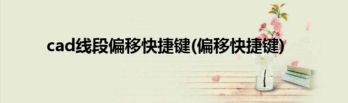 cad线段偏移快捷键(偏移快捷键)