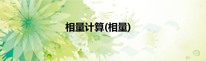 相量计算(相量)