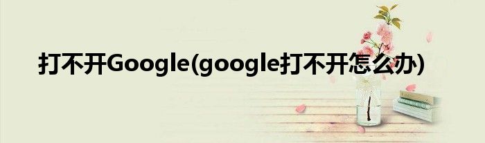 打不开Google(google打不开怎么办)