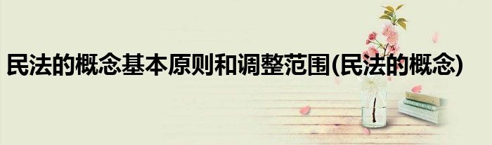 民法的概念基本原则和调整范围(民法的概念)
