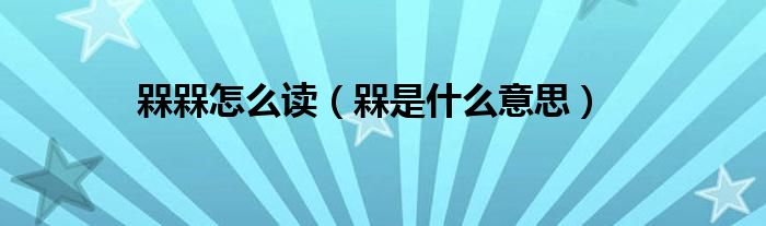 槑槑怎么读（槑是什么意思）
