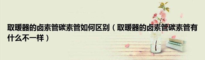 取暖器的卤素管碳素管如何区别（取暖器的卤素管碳素管有什么不一样）