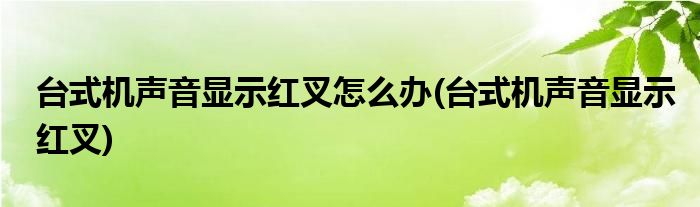 台式机声音显示红叉怎么办(台式机声音显示红叉)