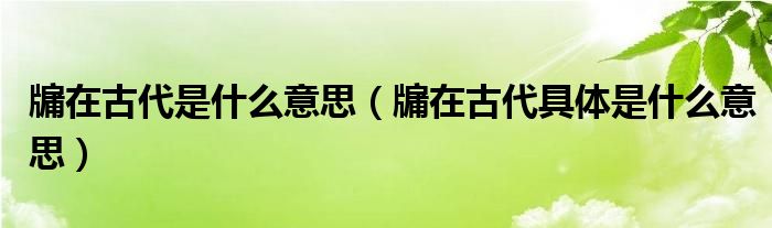 牖在古代是什么意思（牖在古代具体是什么意思）
