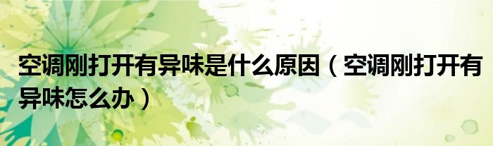 空调刚打开有异味是什么原因（空调刚打开有异味怎么办）