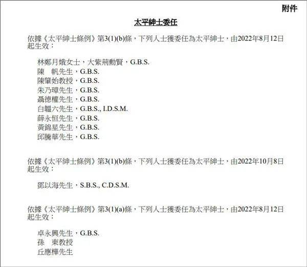 林郑月娥当选的 太平绅士 是啥？