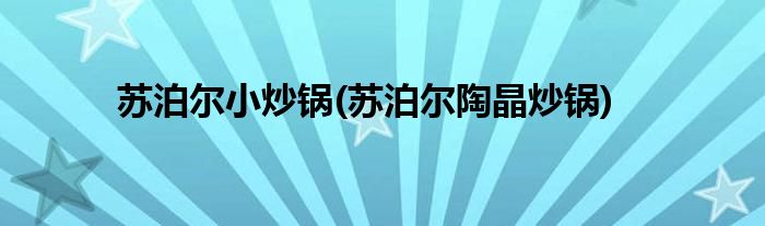 苏泊尔小炒锅(苏泊尔陶晶炒锅)