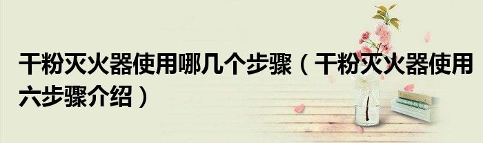 干粉灭火器使用哪几个步骤（干粉灭火器使用六步骤介绍）