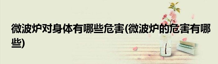 微波炉对身体有哪些危害(微波炉的危害有哪些)