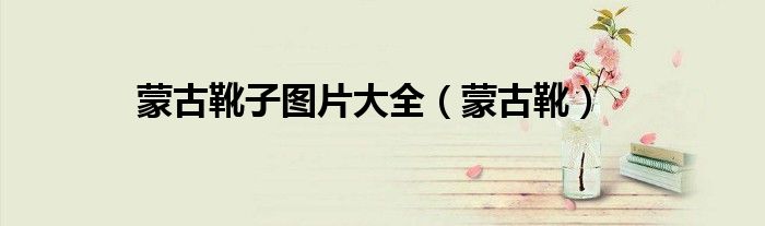 蒙古靴子图片大全（蒙古靴）