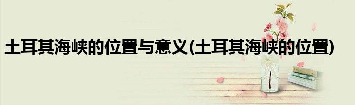 土耳其海峡的位置与意义(土耳其海峡的位置)