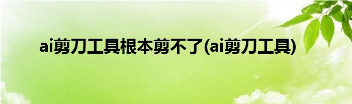 ai剪刀工具根本剪不了(ai剪刀工具)