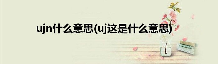 ujn什么意思(uj这是什么意思)