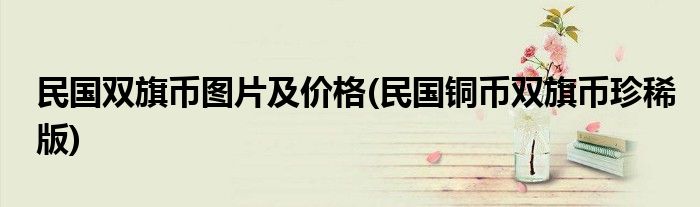 民国双旗币图片及价格(民国铜币双旗币珍稀版)