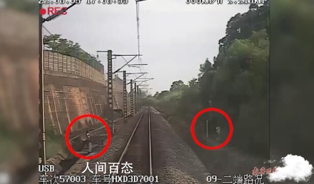 2女生铁轨上拍照逼停2辆火车 分别罚款100元