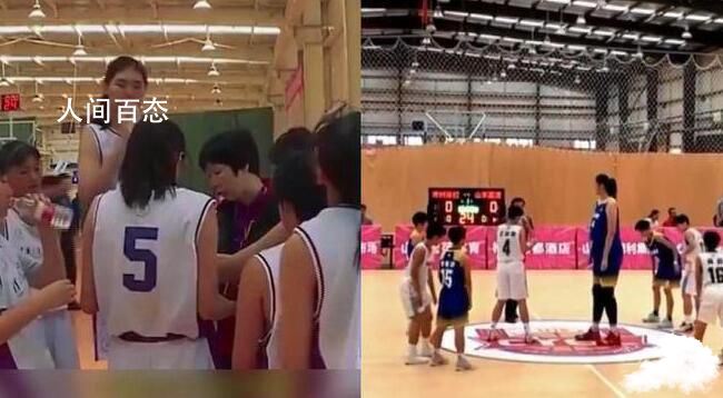 5岁女孩身高2米26称霸篮下