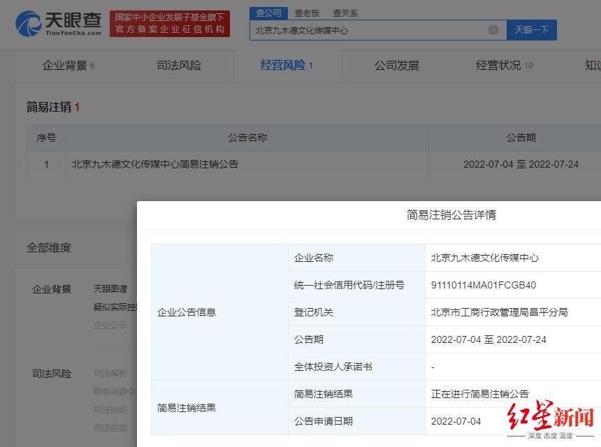 明星考编后：易烊千玺申请注销个人企业，胡先煦早已退出光线