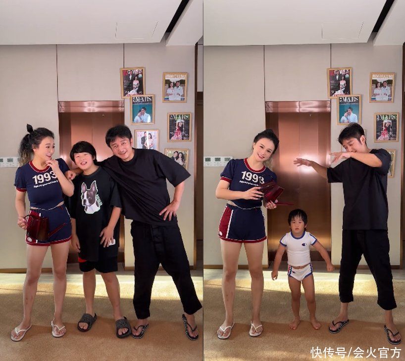邹市明妻子晒全家福！身材丰腴好迷人，11岁大儿子虎背熊腰变化大