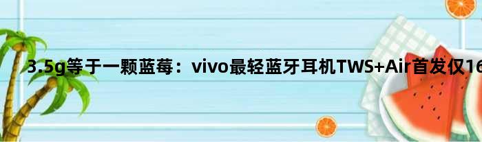 3.5g等于一颗蓝莓：vivo最轻蓝牙耳机TWS Air仅169元
